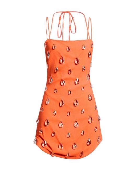 GIUSEPPE DI MORABITO Orange Mini Dress Viscose, Elastane