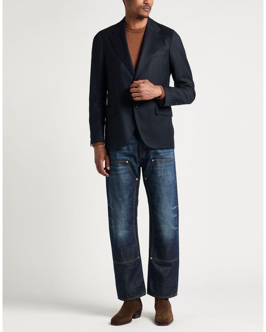 Lardini Black Blazer Wool, Cashmere, Elastane for men
