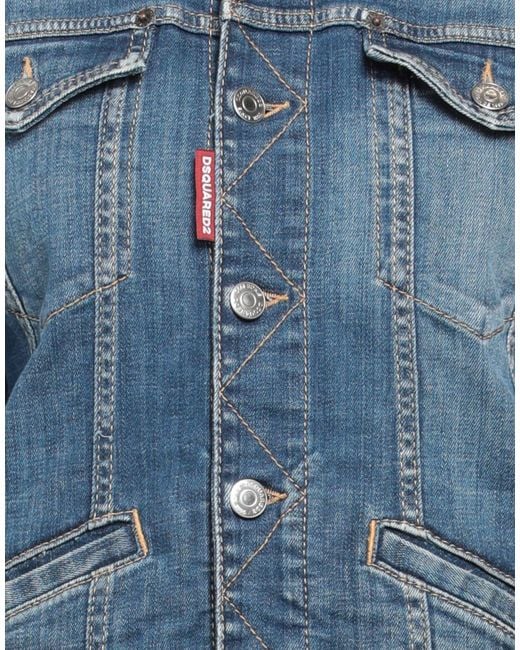 DSquared² Blue Denim Outerwear Cotton, Elastane