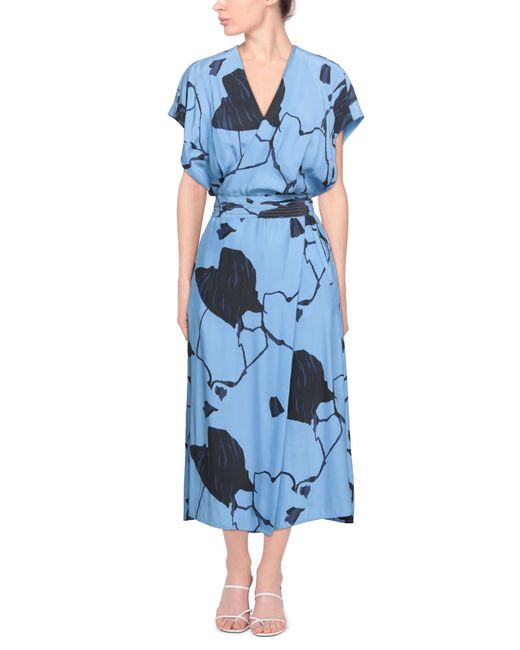 Equipment Blue Midi Dress