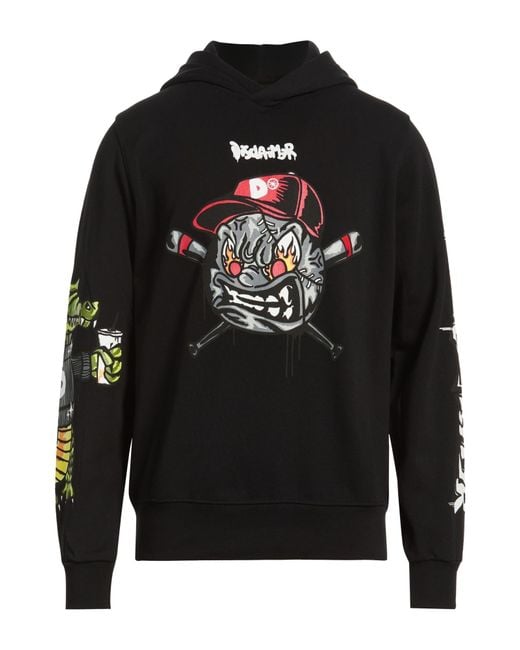 DISCLAIMER Black Sweatshirt Cotton for men