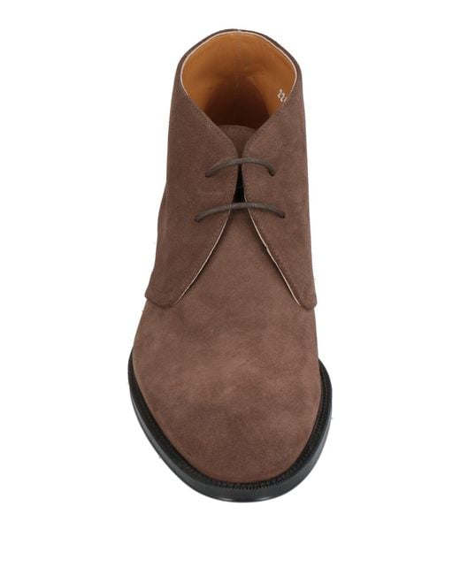 Doucal's Brown Ankle Boots Leather for men