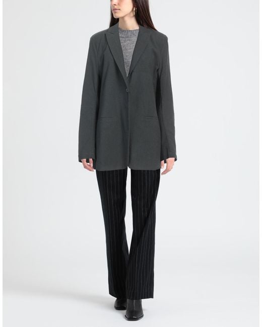 Masnada Gray Charcoal Blazer Cotton