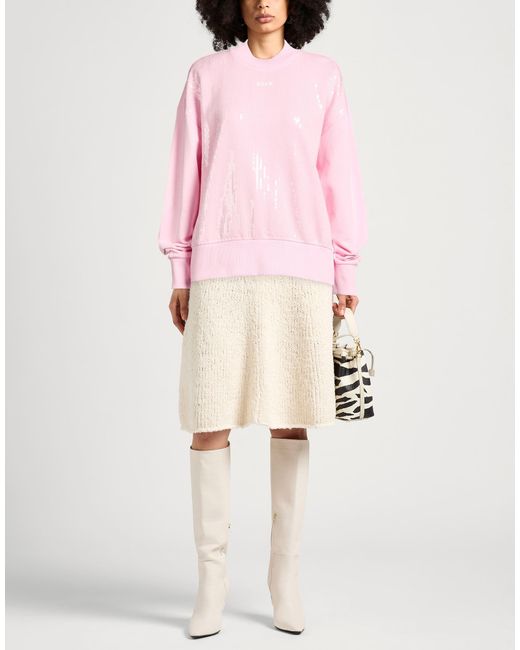 MSGM Pink Light Sweatshirt Cotton, Polyester