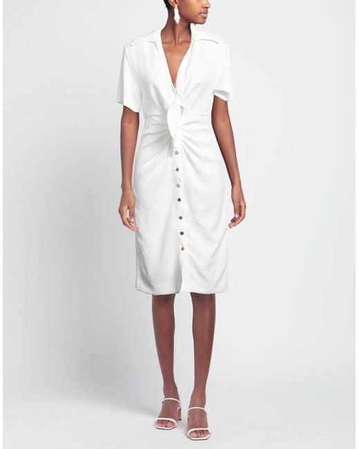 Sandro Midi Dress in White Lyst UK