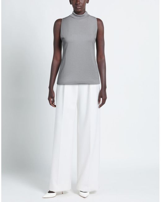 Alberta Ferretti Gray Top Virgin Wool
