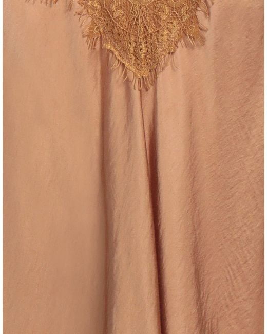 Soallure Brown Camel Top Viscose
