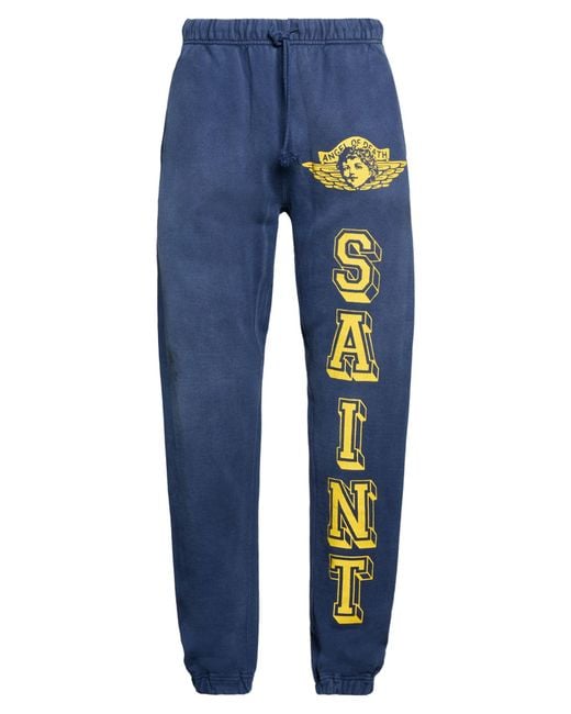 Saint Michael Blue Pants Cotton for men