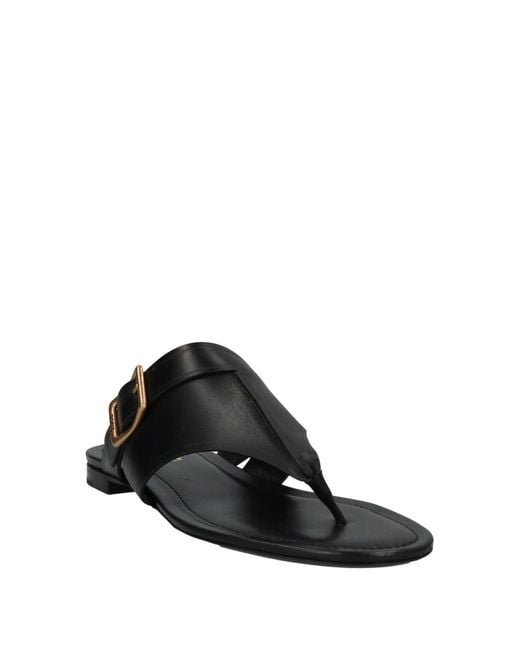 Tod's Black Thong Sandal