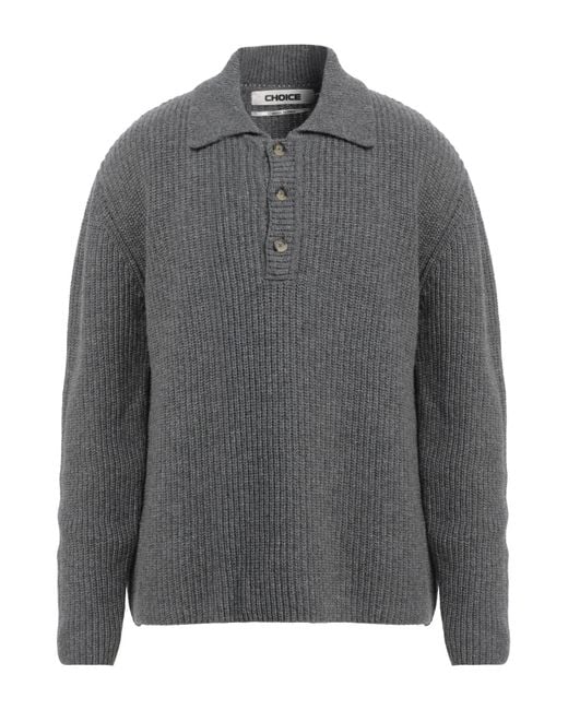 CHOICE Gray Sweater Wool, Nylon, Elastane for men