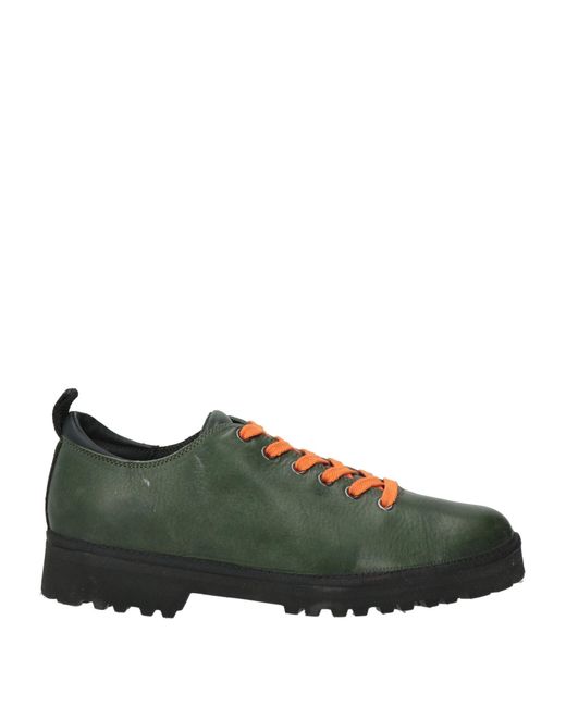 Pànchic Green Lace-Up Shoes Leather
