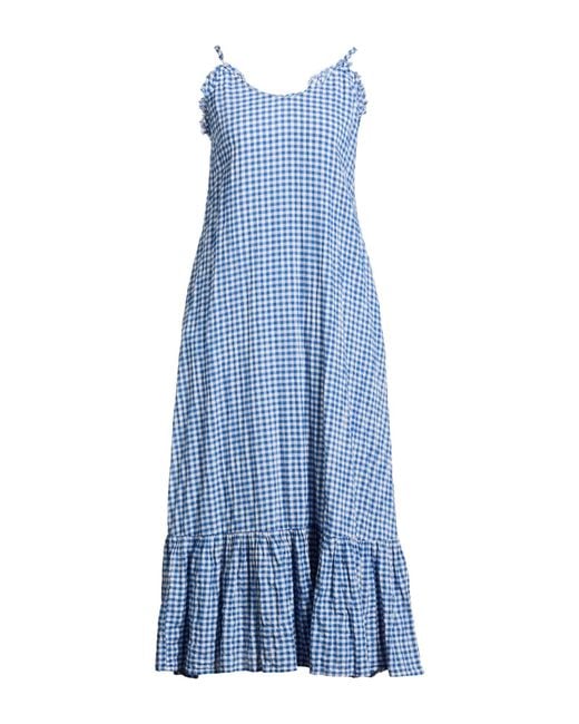 Xirena Blue Azure Maxi Dress Cotton, Elastane