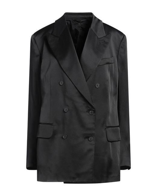 Tom Ford Black Blazer Acetate, Viscose, Polyester, Cotton, Modal