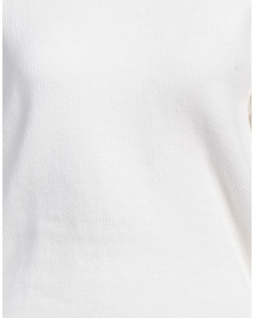 Alpha Studio White Sweater Cotton, Polyamide