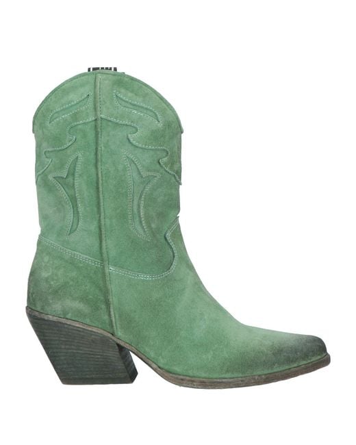 Elena Iachi Green Ankle Boots