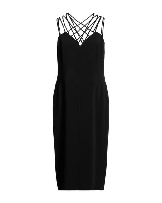 Alberta Ferretti Black Midi Dress