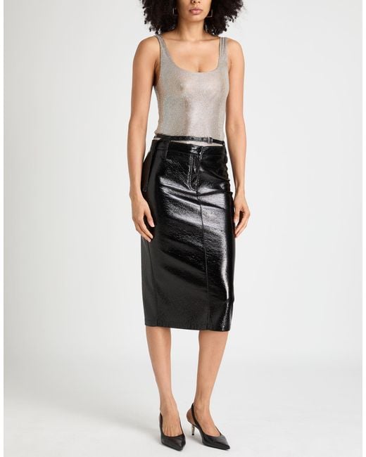 Pinko Black Midi Skirt Polyester