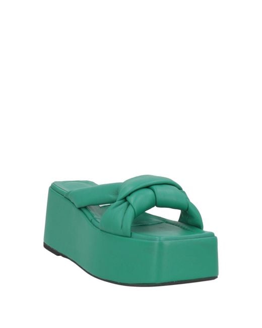 Kalliste Green Sandals Leather