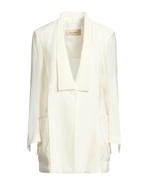 Gentry Portofino White Cream Blazer Modal, Polyester