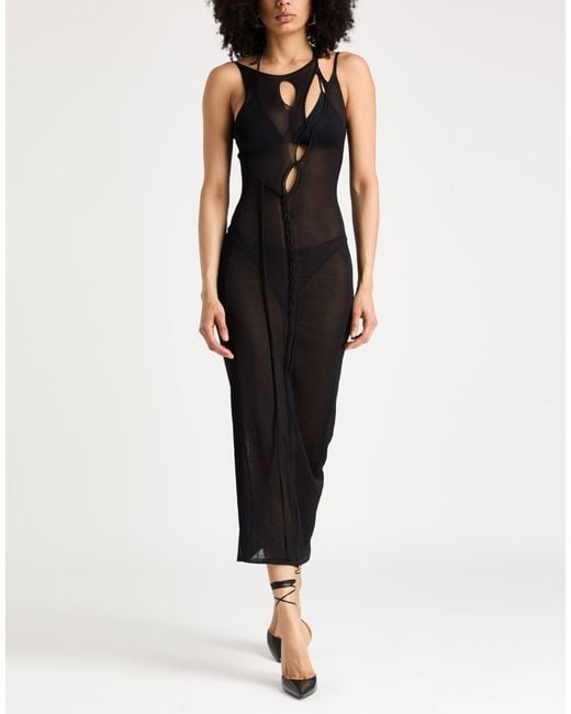 OTTOLINGER Black Maxi Dress Viscose, Polyester