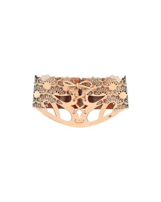 Elisabetta Franchi White Blush Belt Bovine Leather