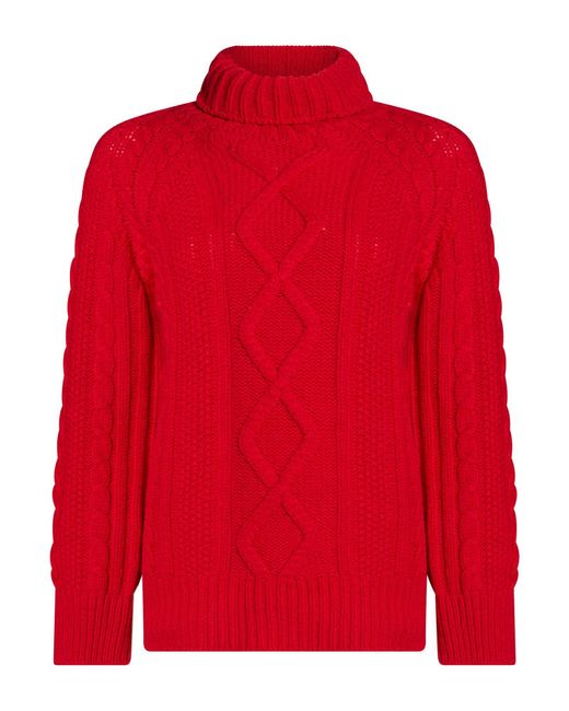 Forte_forte Red Turtleneck Wool