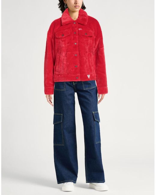 Guess Red Shearling & Teddy