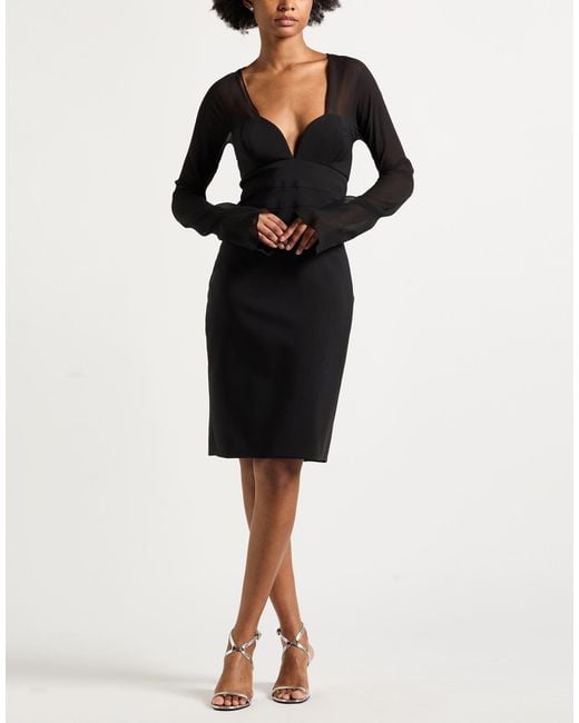 Genny Black Midi Dresses