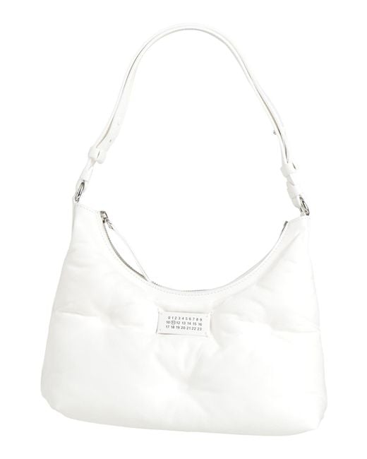 Maison Margiela White Shoulder Bag Ovine Leather, Cow Leather, Brass, Zinc
