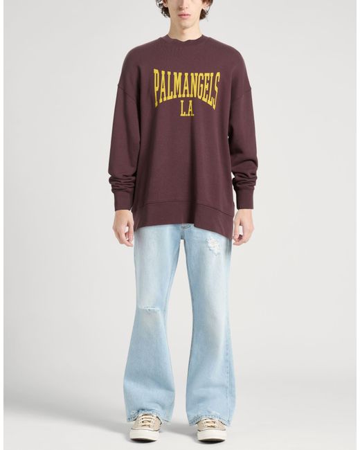 Palm Angels Purple Sweatshirt Cotton for men