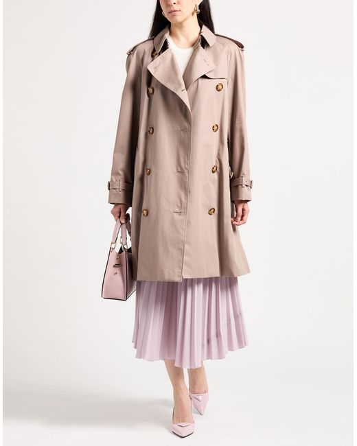 Burberry Natural Overcoat & Trench Coat Cotton