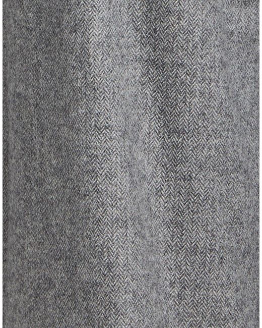 The Mannei Gray Pants Wool, Polyester, Viscose, Elastane, Leather