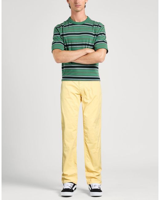 Harmont & Blaine Yellow Pants Cotton, Elastane for men