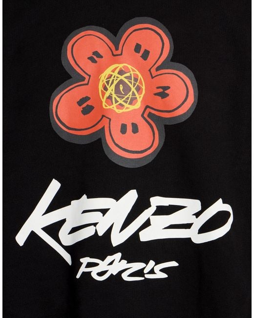 KENZO Black Sweatshirt Cotton, Elastane for men