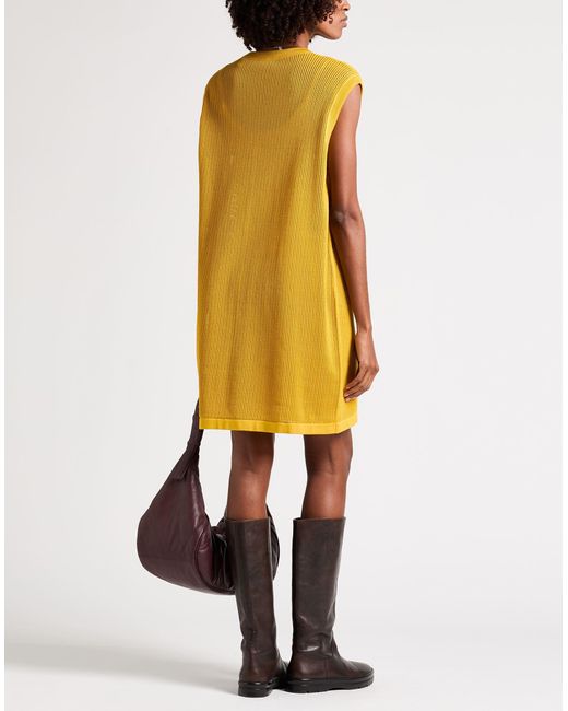 Burberry Yellow Marigold Mini Dress Cotton, Polyamide, Elastane