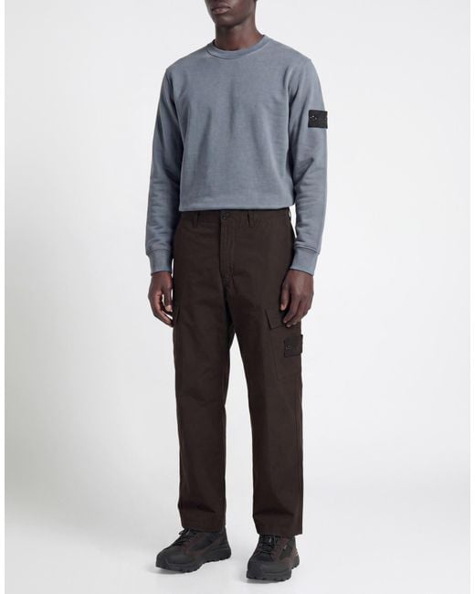 Stone Island Black Dark Pants Organic Cotton for men