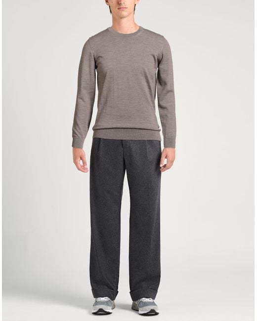 Alpha Studio Gray Sweater Merino Wool for men