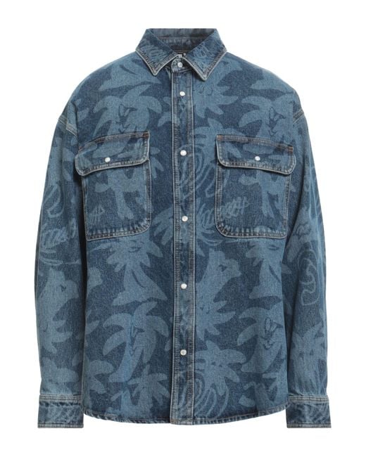 Palm Angels Blue Denim Outerwear for men