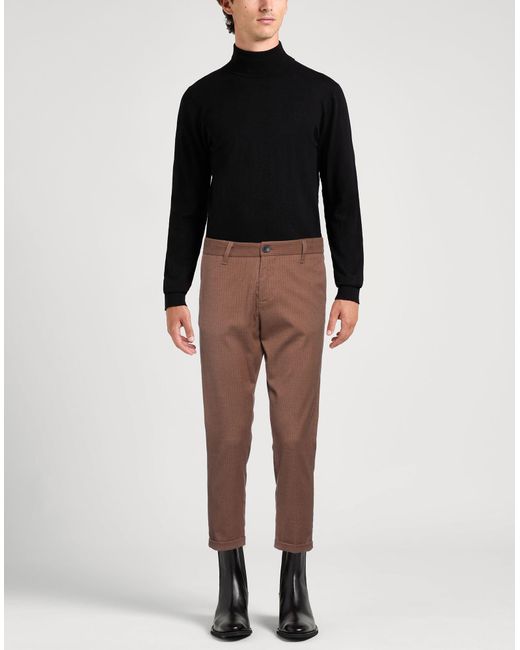 Imperial Brown Pants Polyester, Viscose, Elastane for men
