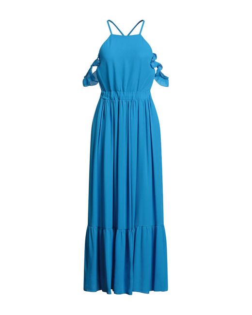Rebel Queen Blue Azure Maxi Dress Polyester
