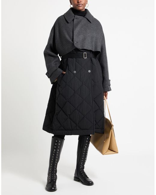 Plan C Black Puffer Polyamide, Recycled Wool, Polyester, Cotton