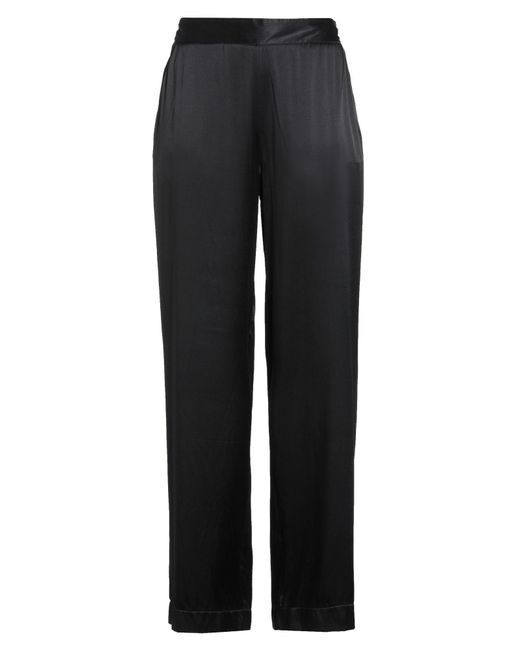 Roberto Collina Black Pants Silk, Elastane