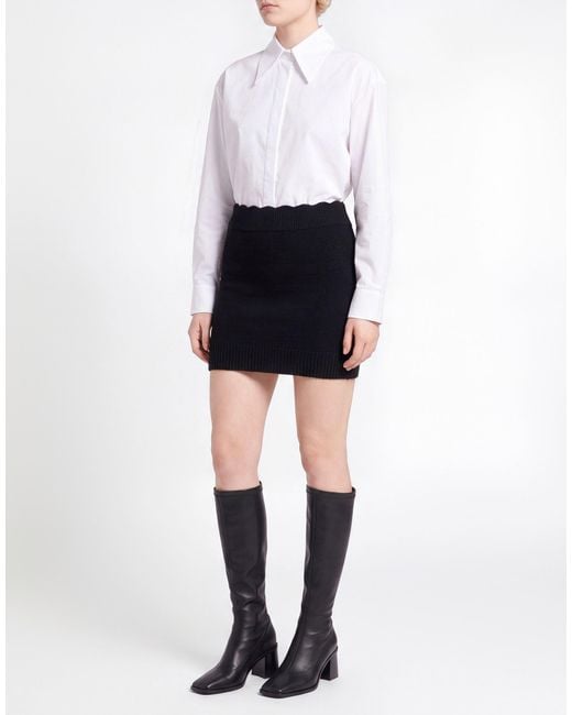 Chloé Black Mini Skirt Wool, Cashmere