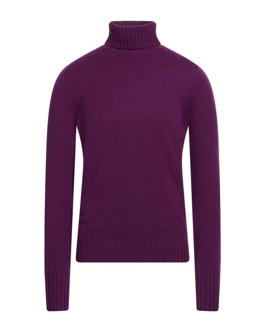 Drumohr Purple Turtleneck Lambswool for men