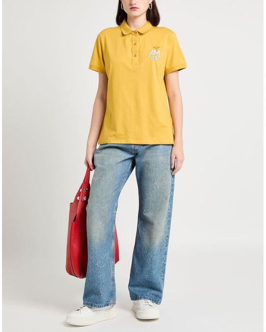 Aeronautica Militare Yellow Polo Shirts
