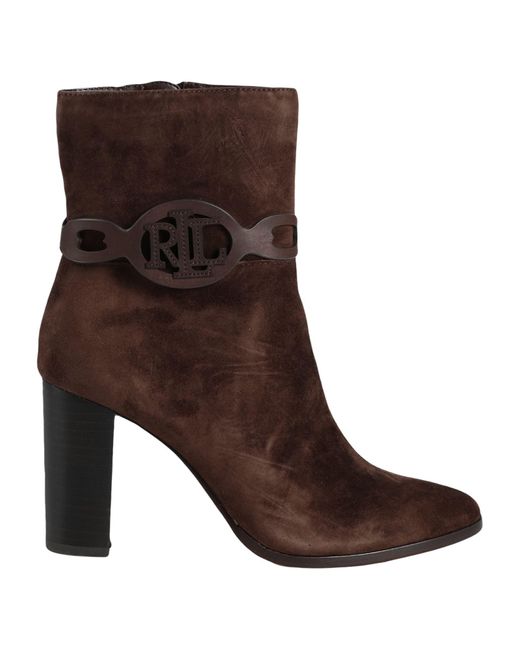 ralph lauren brown leather boots