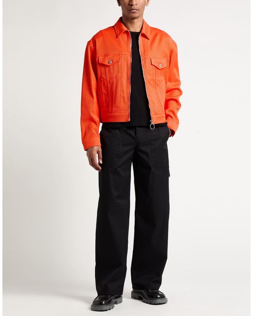 Moschino Orange Couture Jacket Cotton, Elastane for men