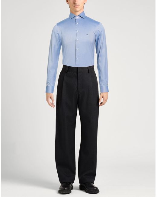 Calvin Klein Blue Shirt Cotton for men