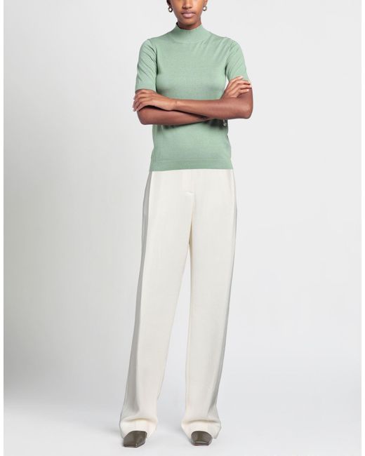 TOVE White Pants Viscose, Polyamide