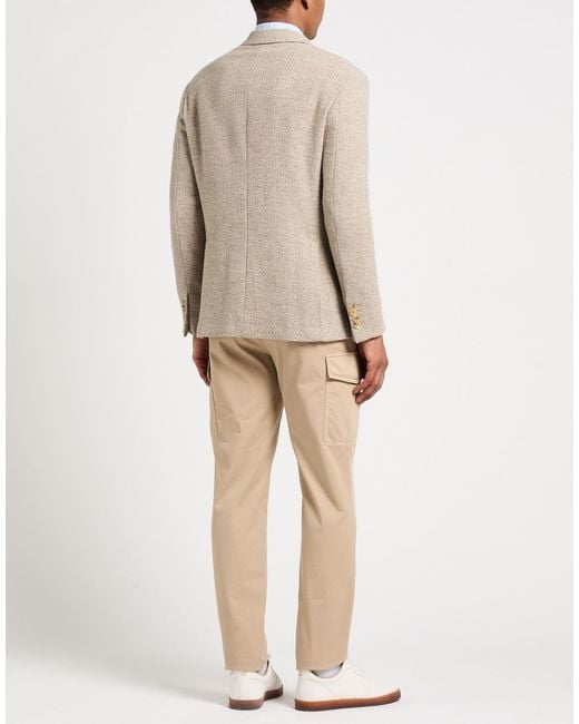 Etro Natural Blazer Wool, Cashmere for men